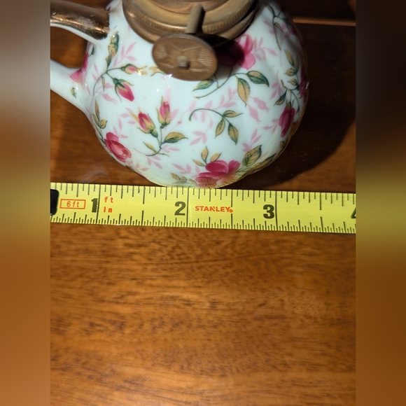 Lefton Rose Chintz Finger Lamp 686R Vintage - Picture 12 of 12